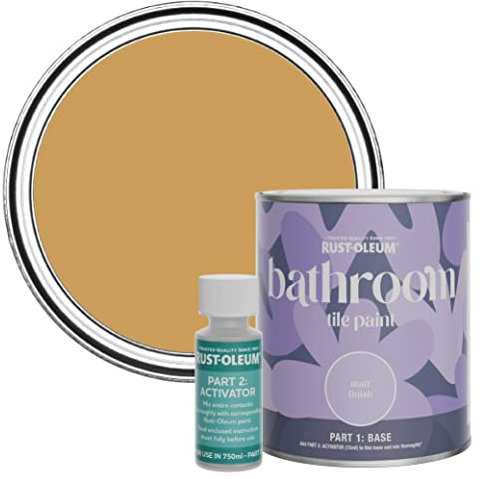 Rust-Oleum Yellow Water-Resistant Bathroom Tile Paint in Matt Finish - Dijon 750ml