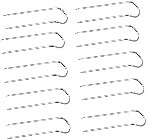 JFFX 50 Pcs Sewing U Pins, 0.9 Inch Fork Pins for Quilting Needle Crafts Pins Double Blocking Pins Multipurpose Straight Pins for DIY Sewing Jewelry Craft Making Home Decor