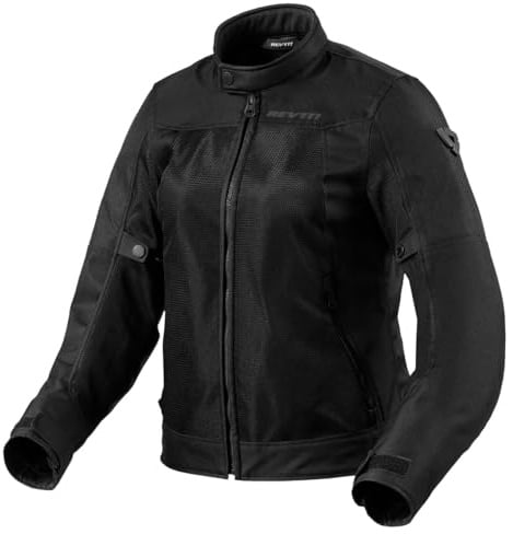 REV'IT! Revit Eclipse 2 Damen Motorrad Textiljacke, schwarz, 38 | Atmungsaktiv