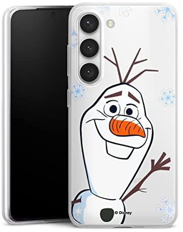 Slim Case kompatibel mit Samsung Galaxy S 23 Silikon Handyhülle transparent Hülle extra dünn Disney Frozen Olaf Die Eiskönigin 2