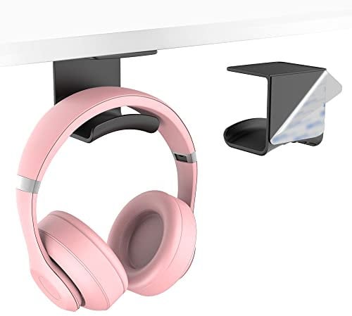 Cozycase Headphone Holder Hanger - Stick-On Headphone Hook on Wall or Under Desk with Strong 3M Adhesive Pad,Universal Headset Holder Perfect for Most of Gaming Headphone up to 2.2 lb
