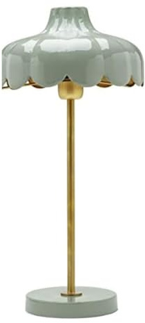 PR Home Wells Tischleuchte, Blumen-Design in Grün & Gold, E27, 24x50 cm Skandinavische Blumenlampe für stilvolle Wohnkultur Elegante Beleuchtung für Wohnzimmer, Schlafzimmer, Büro