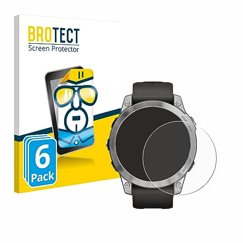 BROTECT 6 Stück Schutzfolie für Garmin Fenix 7 (47 mm) Displayschutz Folie Made in Germany, Ultra-Klar