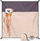 SKYREH Stranddecke Sandfrei super groß 220x200 cm, Picknickdecke Sanddicht Wasserdicht, Leicht Weiches Bequemes Langlebiges Material, breite Streifen, Strandmatte, Strandtuch (Champagner-Gold)