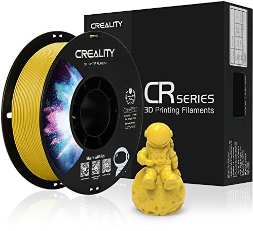 Offizielles PETG Filament 1.75mm, Creality PETG 3D Drucker Filament 1kg Spule, Tangle-Free 3D Druck Materialien, Maßgenauigkeit +/- 0.03 mm, Passend für die Meisten 3D FDM Drucker (Gelb)