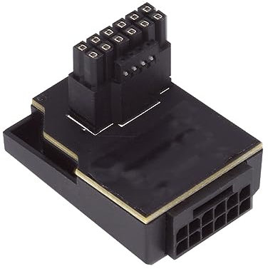 NFHK 12VHPWR ATX3.0 PCI-E 5.0 Power Modular Stecker auf Buchse Adapter Verlängerung nach unten abgewinkelt 90 Grad für 3080 3090TI PSU 16Pin 12+4P Grafikkarte