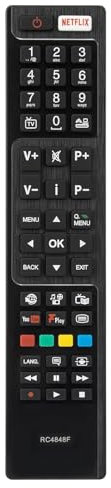 Télécommande universelle RC-4848F RC4848F compatible avec Hitachi RC-4848 24HBJ55U 43HB6T72U 50HB6T72U 55HB6T72U 49HK6T74U 50HK6T74U 24HBT45U 49HBT62 TV