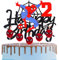 Spider-man 2nd Birthday Cake Topper with Candle Red Spider Candles Cake Decorations for Boys,Happy Spider Theme Party Candles Cake Cupcake Topper for Boys Girls 2nd Birthday Decor