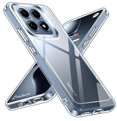 iVoler Anti Ingiallimento Chiaro Cover per Xiaomi 14T / Xiaomi 14T Pro, [Antiurto di Grado Militare] Trasparente Sottile Anti Graffio Custodia Case con Paraurti Assorbimento degli urti