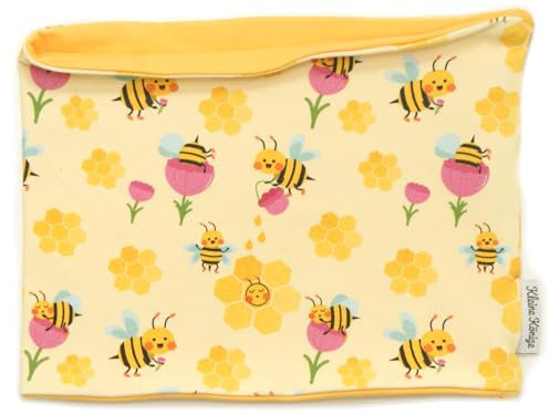 Kleine Könige Loop Schal Kinder Mädchen bis 10 Jahre · Modell Honig Biene Honey Bee gelb, gelb · Ökotex 100 zertifiziert · Made in Germany