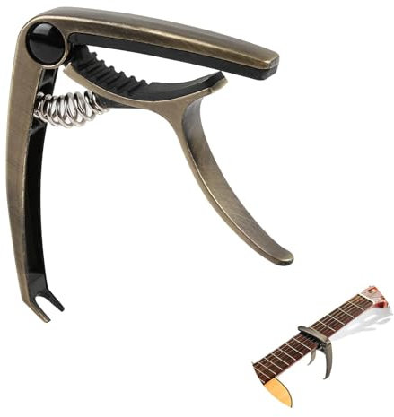 SRLWMYI Capo Gitarre|Kapodaster Gitarre,für Ukulele,Banjo und Mandoline|Bronze|Professionelle Qualität