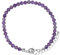 Taddart Minerals Bracelet de cheville en améthyste naturelle avec boules de 4 mm et rallonge Violet Fait main