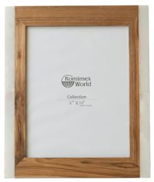 Romimex Bilderrahmen Braun Holz Marmor 27 x 32 x 2 cm