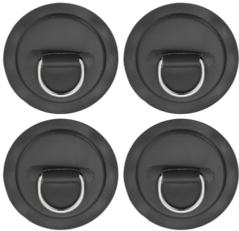 PATIKIL ,mm Paddle Board D Ringe STK Edelstahl PVC Patch Pad | D Ring Kein Kleber Enthalten Schlauchboot Zubehör für Kajak Surfbrett