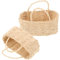 VICASKY 2 Stücke Miniatur Woven Körbe Für Puppenhaus Decor Lagerung Körbe Mit Beige Für