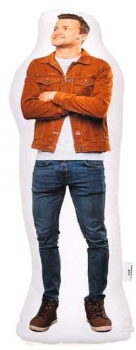 Ferocity Personalisiertes 3D Person Menschenform Kissen FOTOGESCHENK mit eigenem Foto Foto-Kissen mit Deinem Foto Bedrucken Zum Jahrestag, Geburtstag, Valentinstag (mit Füllung) 3D Körper [091]