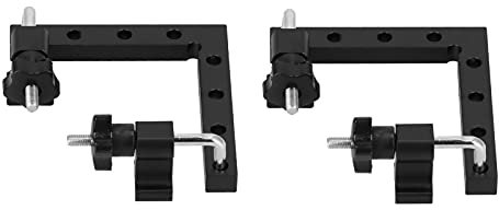 Pinces d'angle pour Le Travail du Bois, Pince à Angle Droit, Pince Fixe d'épissure Noire, 2 Pièces Carrés de Positionnement à 90 Degrés, Pinces à Bois en Forme de L pour