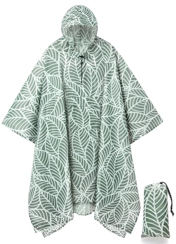 Royalotic Poncho Waterproof Adult Rain Coat for Men Cycling Pocket Raincoat Packable Festival Poncho