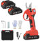 Sécateur Électrique Sans Fil, 30mm Secateur Electrique Professionnel avec 2 Batteries, LCD Display, Sécateur à Batterie pour Jardins, Arbre Fruitier