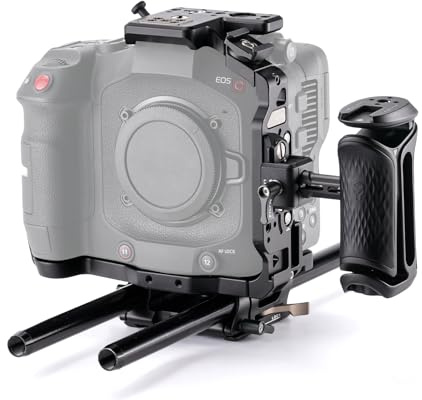 Tilta C80 Cage, Camera Cage Advanced Kit Compatible with C80 ES-T25-B | Features 15mm LWS Baseplate, Side Handle, Rods, NATO Rail Attachment, HDMI Cable Clamp, Cold Shoe Receiver