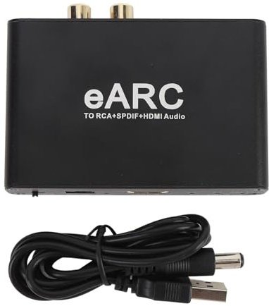 Jiawu EARC ARC Sound Extractor, HDMI EARC/ARC -Audio -Extraktor/Adapter, HDMI -EARC/ARC zu R/L und 3,5 Mm Audiokonverter für den HDTV -Soundbarlautsprecherverstärker