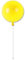 EOEO Kinder Wandleuchte Ballon mit Schalter Kinderzimmer Wandlampe Nachttischlampe, Acrylschirm, E27 Fassung, Junge Mädchen Zimmer Innen Ballonlampe für Schlafzimmer Babyzimmer Wohnzimme,Gelb,25cm