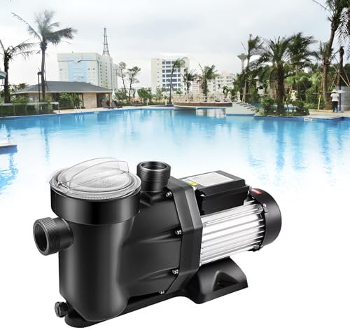XoTiq Swimming Pool Pump, 1500W Pool Pump Above Ground/Inground, 220V Filter Pump, High Efficiency and Low Noise, Apply to Water Circulation in Filtration System, (40/48.5/50MM) 1300W