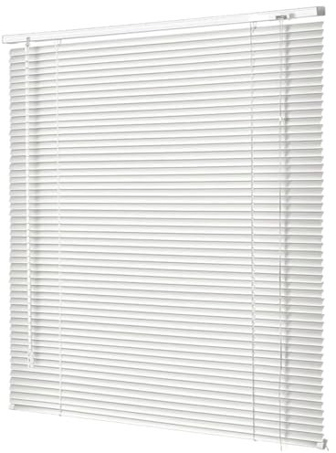 Aluminum Mini Blinds for Indoor Windows, Customizable 1 Slat Horizontal Venetian Blind, 20 28 32 48 60 64 70 Cordless Blackout Shades for Home Office Door(White)