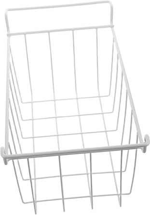 Ipetboom Cestello Organizer per Congelatore in Ferro Bianco Manico, Cestini per Congelatore a Facile Accesso, Design Aperto per Organizzare la Cucina