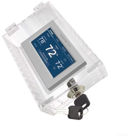 Anti Tamper Thermostat Cover with Lock and 2 Keys for Homes, Schools, and Businesses