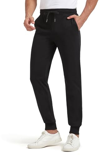 Zylioo Långbens Joggingbyxor Herrbyxor Extra Långa Sportbyxor Sweatbyxor, svart, XL (x-tall)