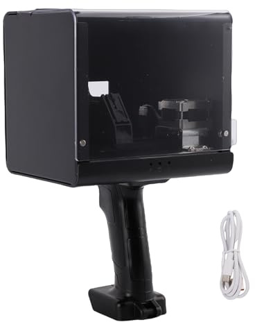 ZAICOLER Handheld-Tintenstrahldrucker, Tragbarer Codierungsdrucker mit Führungsschiene, Automatischer Tintenstrahl für QR-Code, Barcode, Datum und Uhrzeit, Druck auf Glas, Karton,