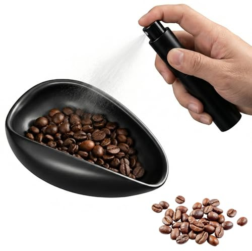 DNTHYRIN Black Coffee Dosing Cup and Spray Bottle Set, Premium Dosing Cup for Measuring Coffee Beans, Essential Coffee Accessories Kit for Precise Brewing