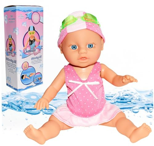 Muñeca nadadora para niños, muñeca eléctrica de Agua Nada de Forma Independiente con Movimiento de Patada Realista, diversión para Juegos en la Piscina, la bañera y la Playa, a Partir de 3 años