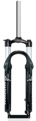 HWEVDHJ 20/24 Zoll MTB-Federgabel 100mm Federweg Mountainbike Gabel 28,6mm Gerades Rohr QR 9mm Scheibenbremse Mechanische Gabeln Manuelle Sperre(Gray,24 inch)