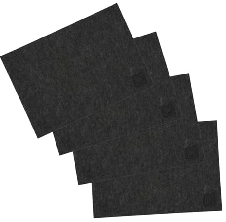 BVB Platzset 4er Set, Schwarz, 44 x 31 cm | 100% Polyester, mit schwarzem BVB-Emblem
