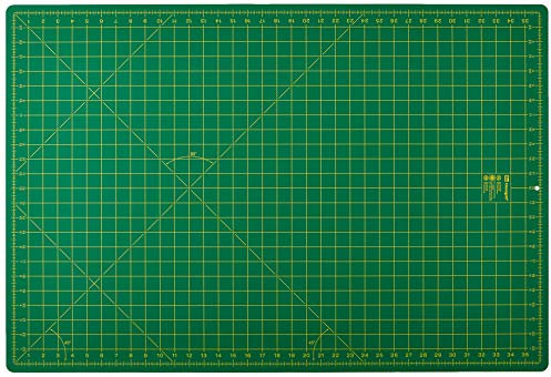 Prym 611382 Fond de découpe pour Couteaux rotatifs cm/Pouces Graduation, 90x60cm, Vert