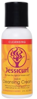 Jessicurl Hair Cleansing Cream, No Fragrance, 2 Fl oz. Moisturizing Shampoo for Curly Hair, Sulfate Free Shampoo for Dry Hair