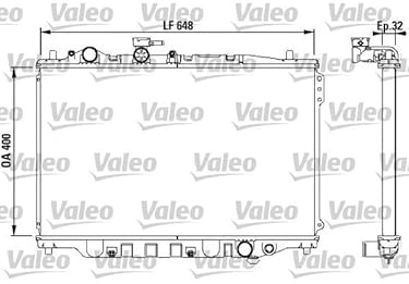Valeo Kühler, Motorkühlung 732538 | Kompatibel mit: MAZDA 626 III, 626 III Coupe, 626 III Hatchback, 626 III Station Wagon