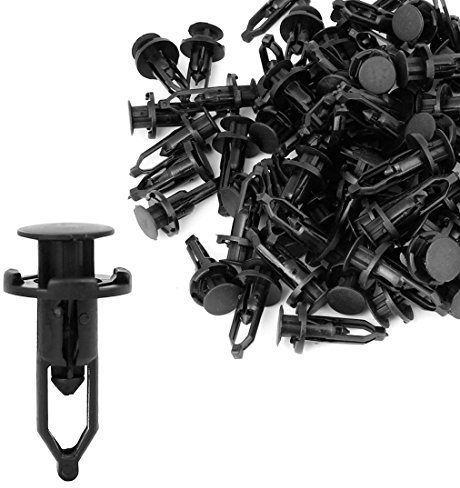 sourcing map 100Pcs 18mm Remache De Guardabarros Parachoques Capó 28mm Grapa 9mm Agujero Clips De Sujeción para Grapas Puerta