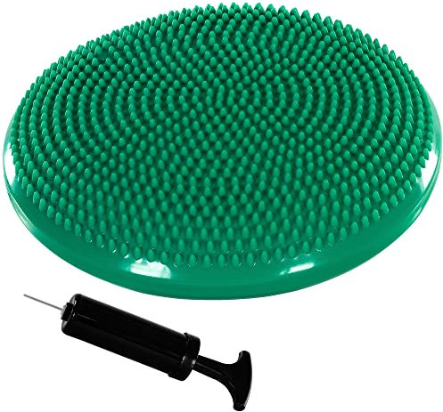 MOVIT Ballsitzkissen DYNAMIC SEAT inkl. Pumpe, Durchmesser 33cm, petrol, schadstoffgeprüft, Luftkissen Noppenkissen Balance Kissen