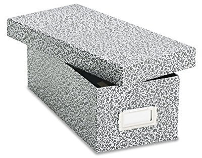 Oxford 40588 - verstärkter Kartonkarton, Hebedeckel, für 1.200 3 x 5 Karten, schwarz/weiß