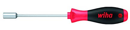 Wiha Schraubendreher SoftFinish® Sechskant-Steckschlüssel mit Rundklinge (01023) 7 mm x 125 mm ergonomischer Griff für kraftvolles Drehen, Allrounder für Industrie und Handwerk