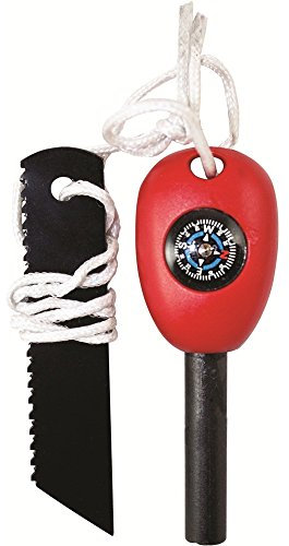 Bushcraft BCB Fireball Flint and Striker (Midi), Color Rojo