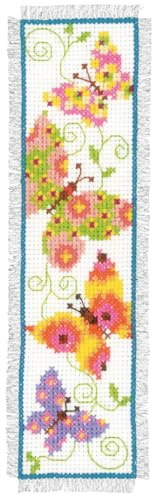 Vervaco Bookmark Butterflies I Counted Cross Stitch Kit, Multi-Colour
