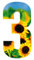 MONOGRAM Classic Signs Wheelie Bin Number Sunflower 3