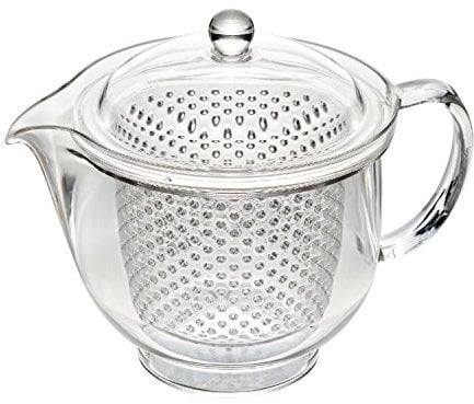 Akebono Sangyo TW-3717 Lightweight and Unbreakable Teapot, 16.2 fl oz (480 ml), Tritan Resin, Clear Teapot, L Size, Made in Japan