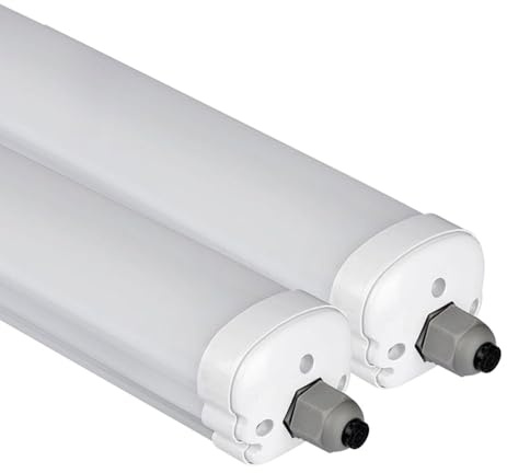 2x LED Decken Wannen Feucht- Nassraum Lampe Leuchte Keller Werkstatt Garage Kaltweiß 4320lm 36 Watt