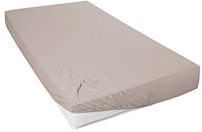 Primera Mako-Feinjersey Jersey-Spannbetttuch, Kiesel, 90x190-100x200 cm