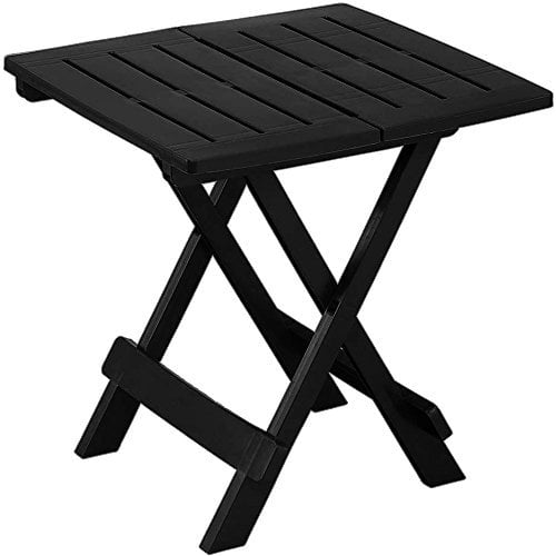 Deuba® Klapptisch Beistelltisch Adige 50x45x43 cm Klappbar Kunststoff Balkontisch Campingtisch Gartentisch Garten - Schwarz